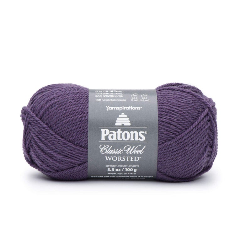 Patons Classic Wool Yarn, Gray Plum - Image 1